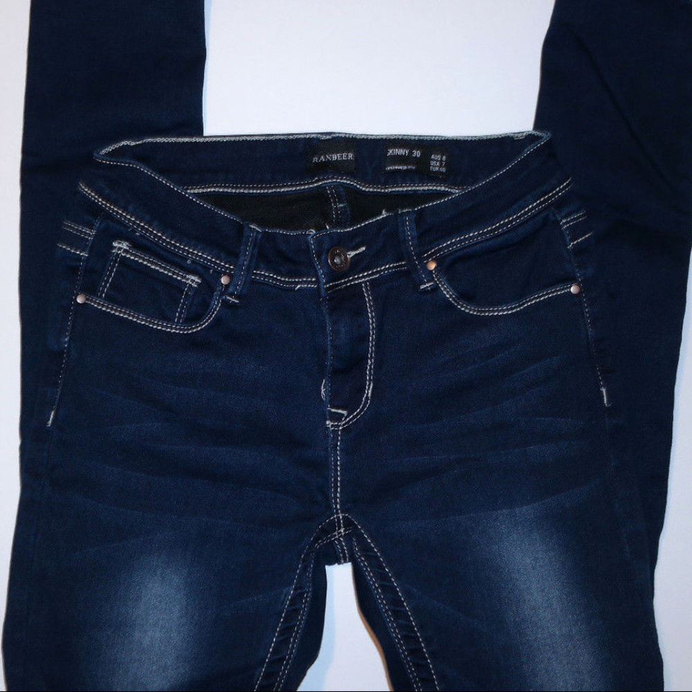 Ranbeeri Skinny Jeans Dark Wash Stretch Size 30